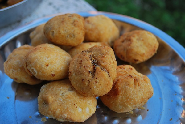 A plate of Kachori, an Indian snack