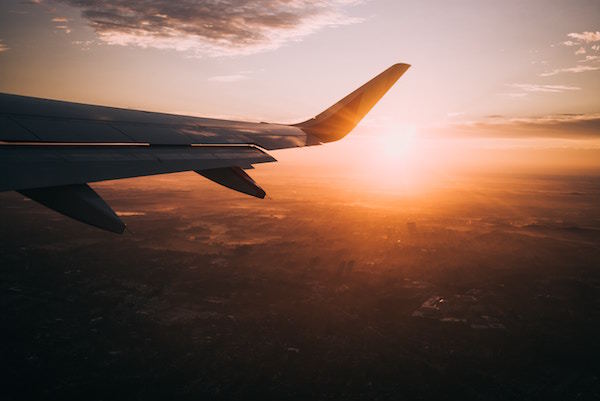 View from a plane window