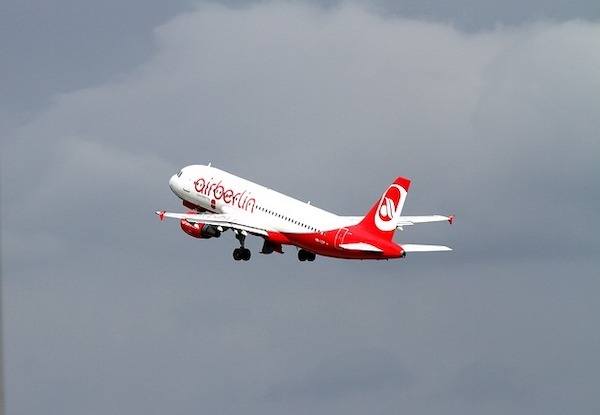 Air Berlin aircraft departs