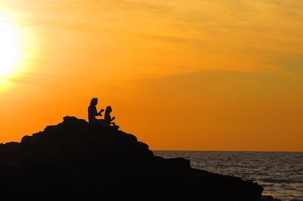 Sunset yoga in Goa