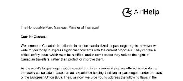 Lettre ouverte au Ministre des Transports Canadien, l'honorable Marc Gameau