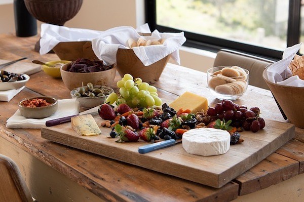 fruit and cheese platter