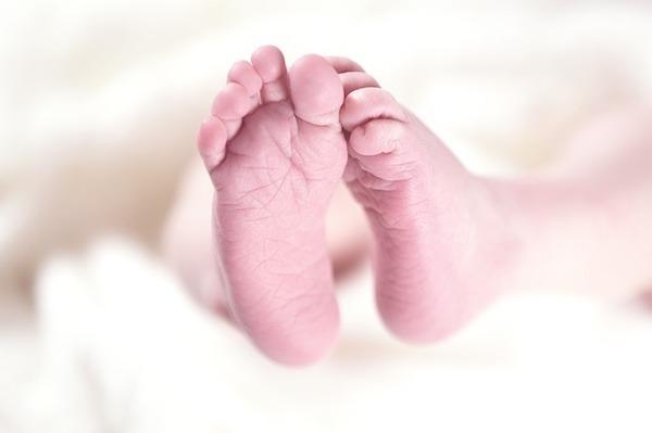 Feet of newborn