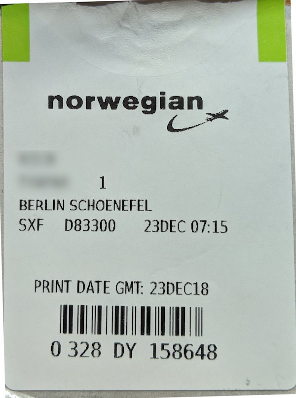 norwegian airlines delayed baggage