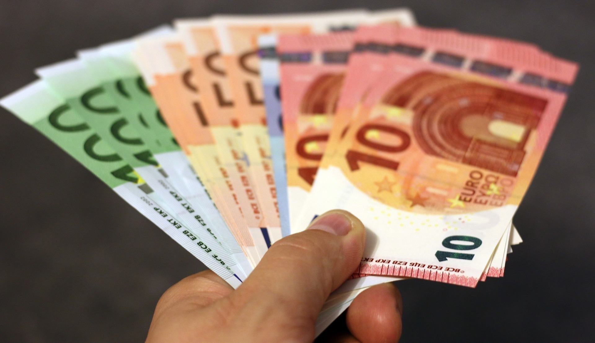 euro in hand