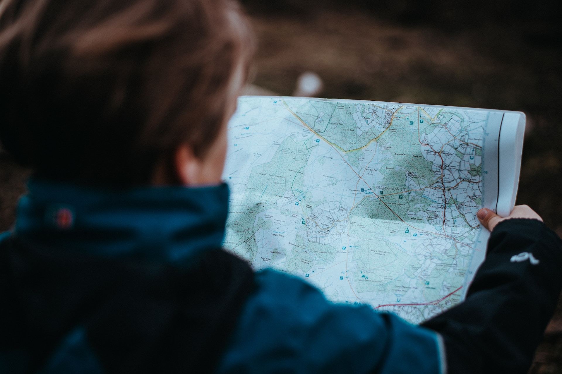 woman holding map