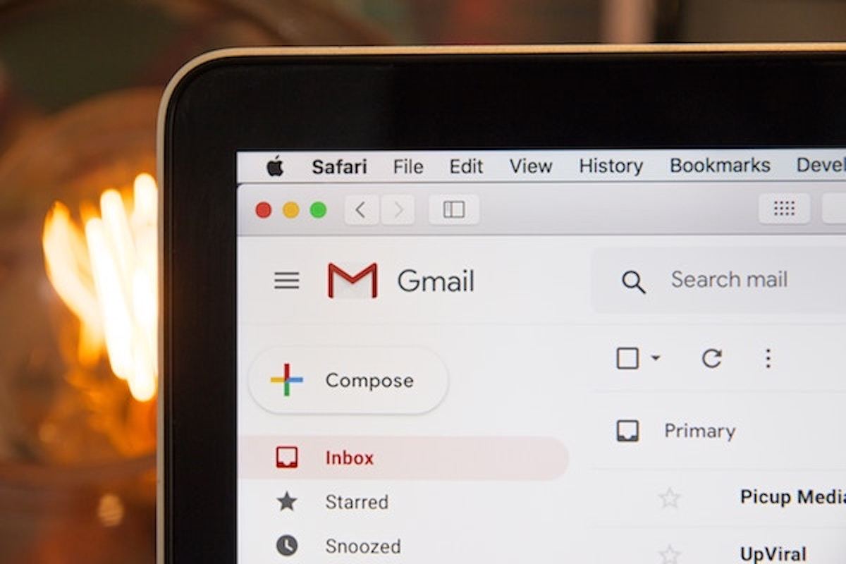 gmail inbox search on laptop